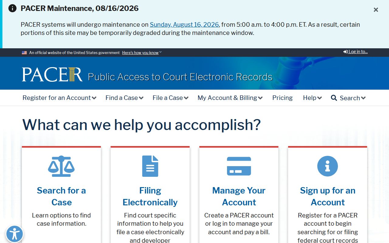 Jefferson County criminal records federal PACER access
